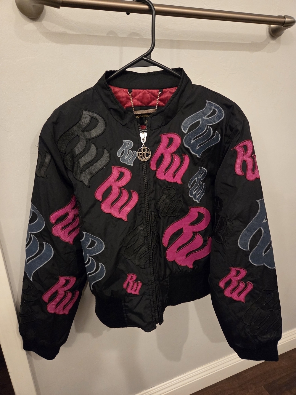 vintage Y2k Rocawear insulated nylon bomber Jacket